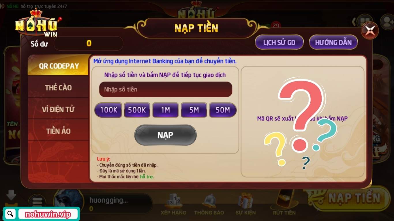 Trường Hợp Thường Gặp về nạp rút tiền tại Nohuwin Trường Hợp Thường Gặp về nạp rút tiền tại Nohuwin